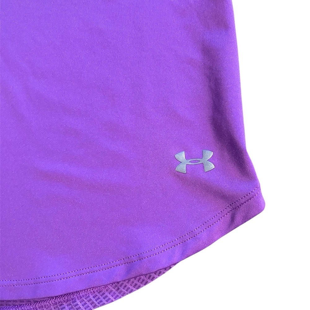 Under Armour HeatGear Mesh Back Performance Shirt Purple Medium - Picture 5 of 6